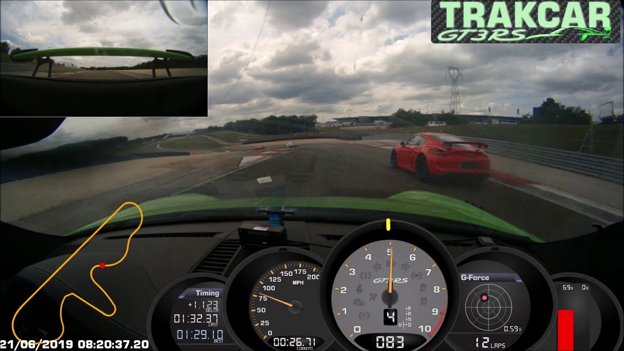 TRAKCAR '19 GT3RS Dijon Porsche event, fun session with best lap time 1:29