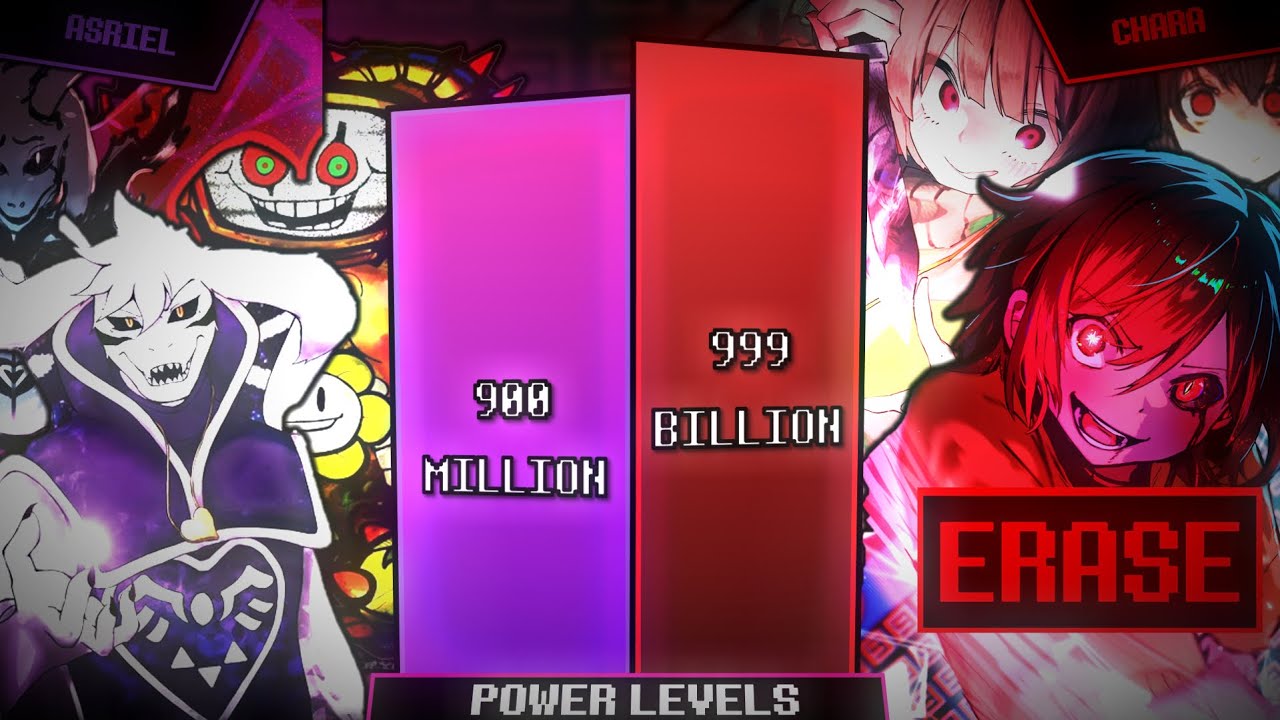 Asriel Vs Chara [Power Levels]