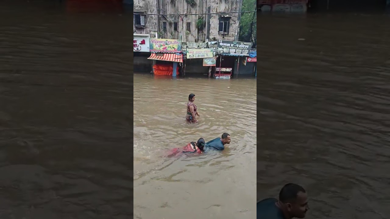 Mumbai Rain Flooded Water #shorts