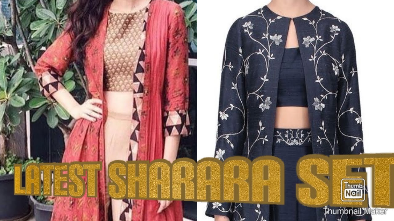 Latest Designer sharara set with jacket 💞💞