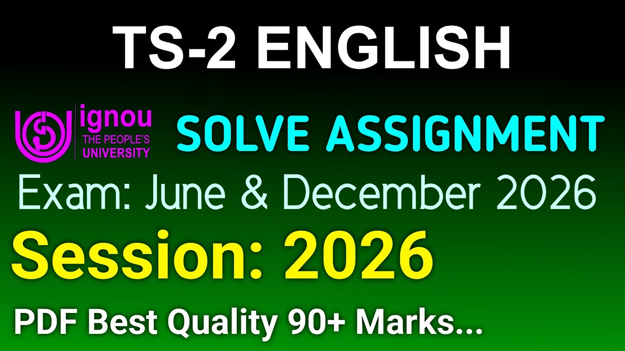 TS 2 Solved Assignment 2025-26 English, TS 2 Solved Assignment 25-26, TS-2 Assignment