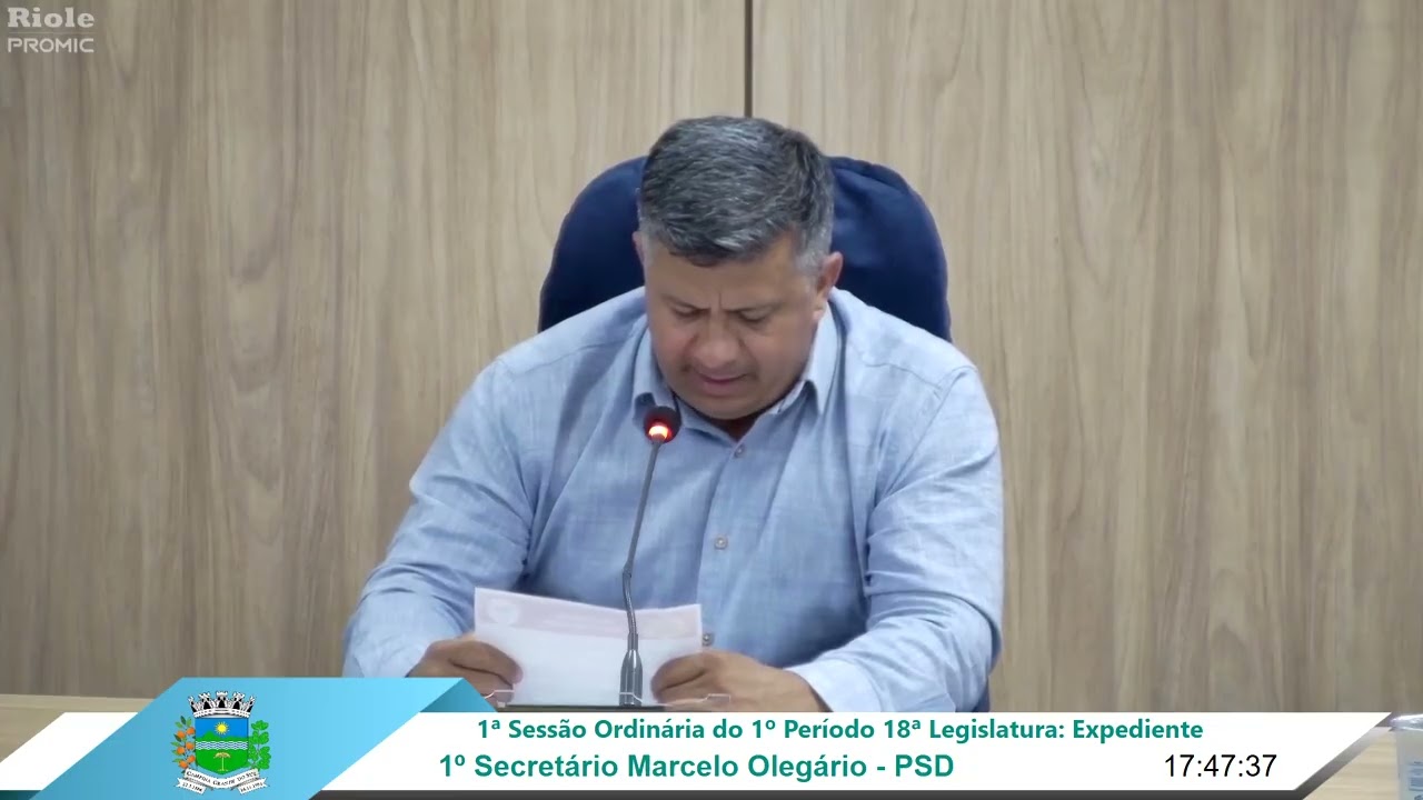1ª Sessão Ordinária do 1º Período do 2º Exercício Ano 2026 da 18ª Legislatura