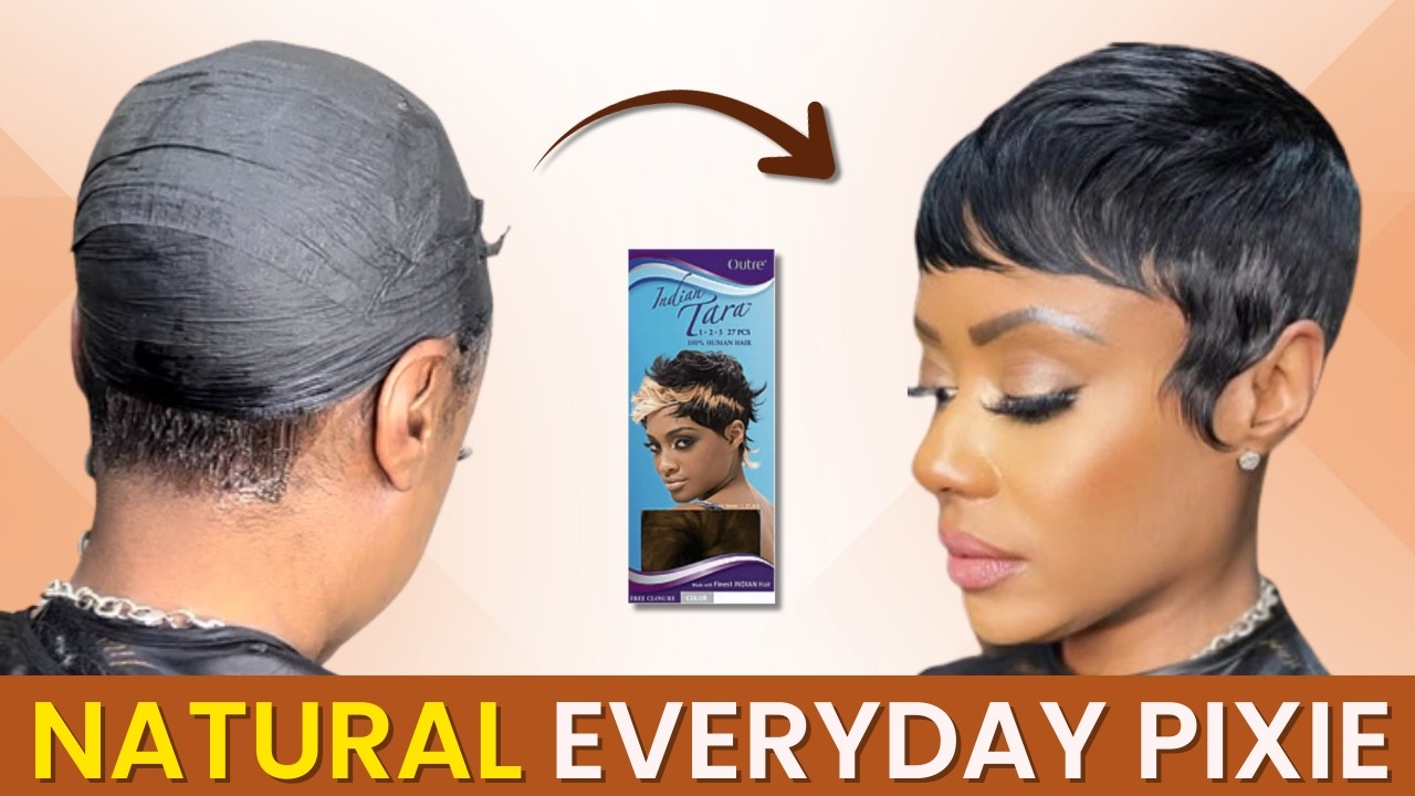 How to  EASY NATURAL EVERY DAY 27 PIECE Pixie Using Beauty Supply Hair