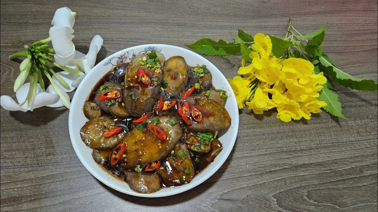 Cà Tím kho Nước Tương, Mặn Mặn, Ngọt Ngọt, Cay Cay ăn rất hao cơm
