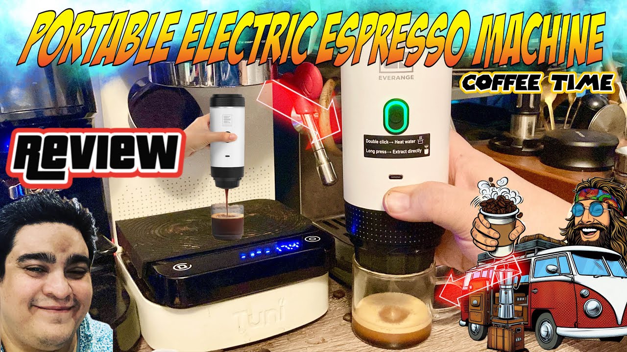 Portable Electric Espresso Machine Review Tips & Tricks Workflow Nespresso Pods EVERANGE