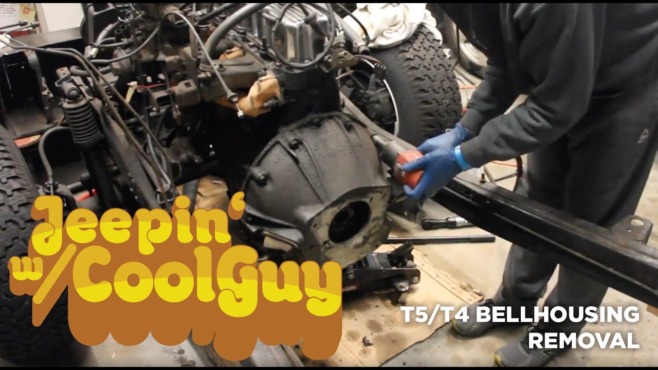 Снятие картера коробки передач Jeep CJ7 T5 или T4