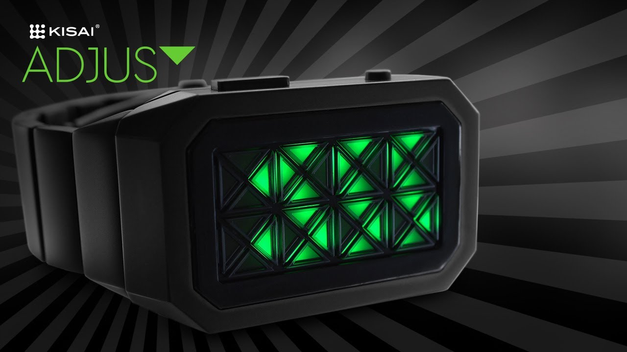 Kisai Adjust LED Watch Design with Six User Selectable Colors from Tokyoflash Japan