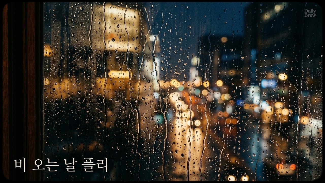 🌧️ 비 오는 날 공부할 때 듣는 음악 | 1시간 힐링 로파이 플리 | Daily Brew
