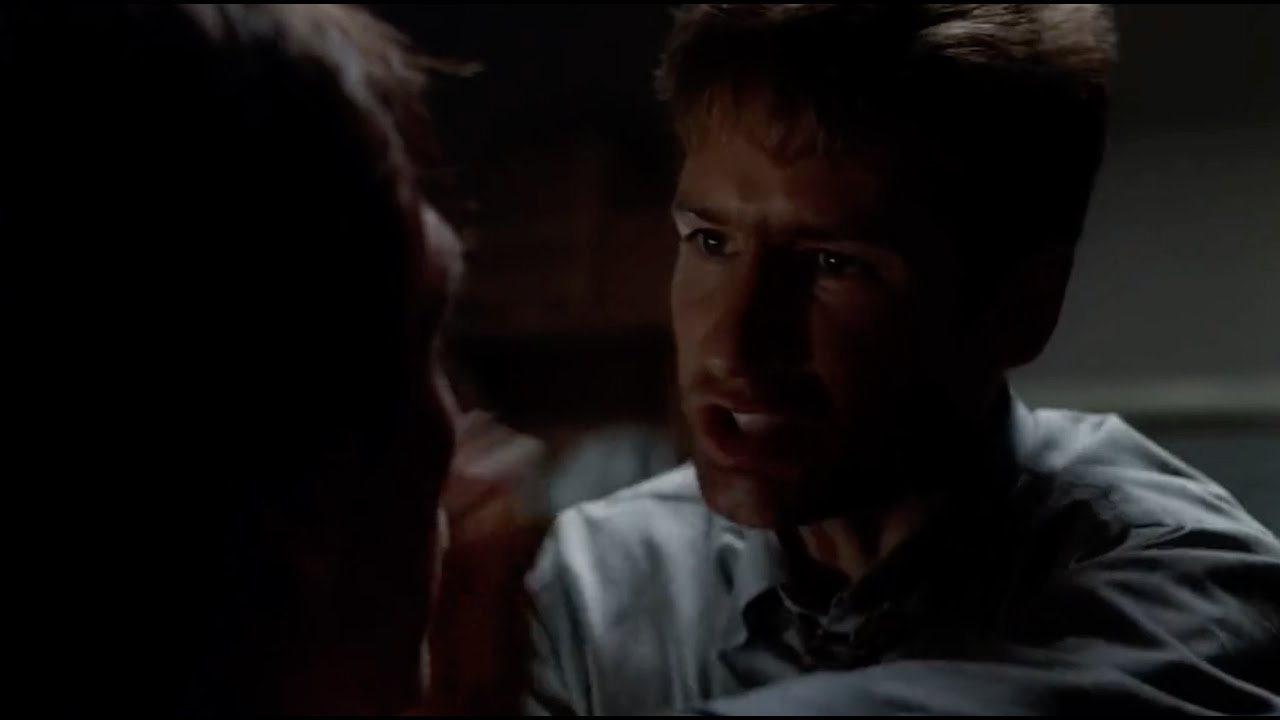 Mulder interrogates Duane Barry about Scully: 