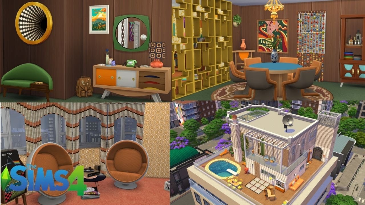 Nostalgia, los años 70/ Sims 4 tour residencial/ ASMR