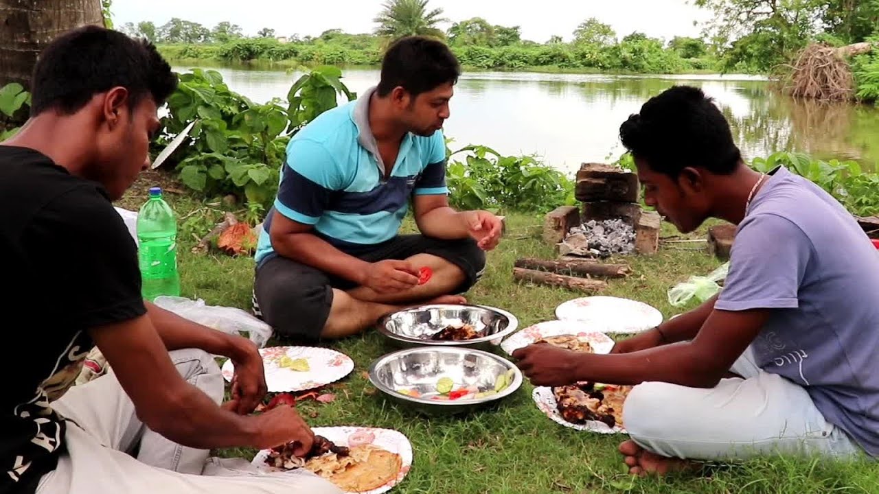 Tandoori Chicken Without Tandoor and Oven/Lachcha Paratha/Village Picnic Tour.
