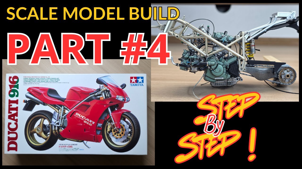 Montage Maquette Moto - Ducati 916 Tamiya 1/12 - Construction étape par étape - Partie 4