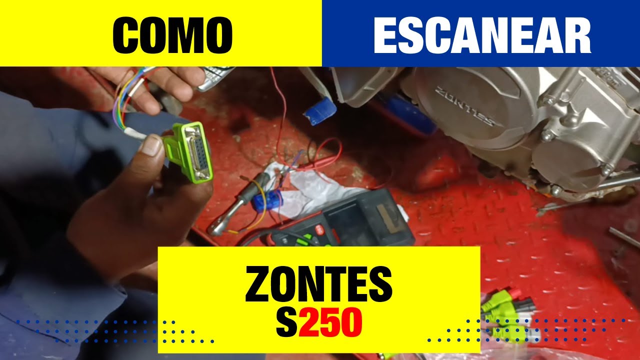 Cómo escanear la moto Zontes S250, dos formas de acceder a la memoria.