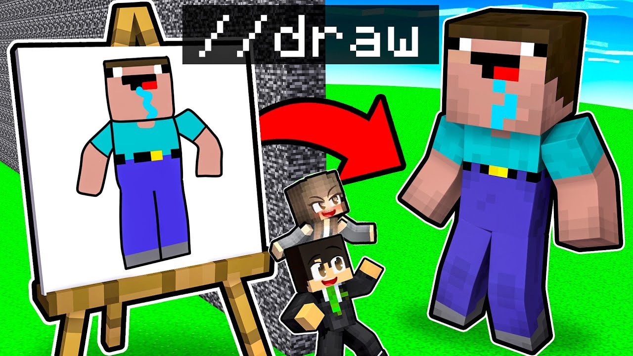 Am Trollat-o pe AlexandraMiau cu *HACK* de DESENAT in Minecraft!