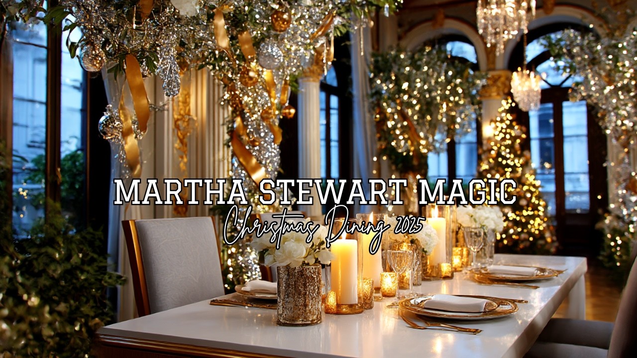 ✨ Martha Stewart Christmas Dining 2025 | Gold & Silver Holiday Table D&eacute;cor 🎄🍽️