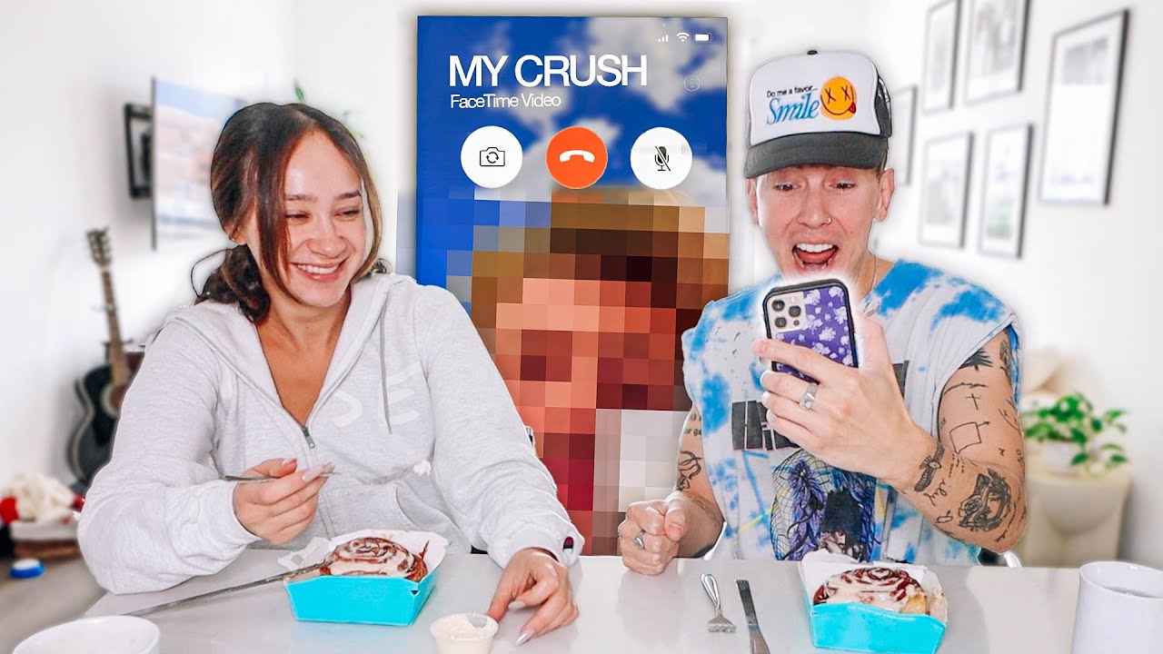 WE FACETIME OUR CRUSHES ON CAMERA... (MUKBANG with FRANNY)