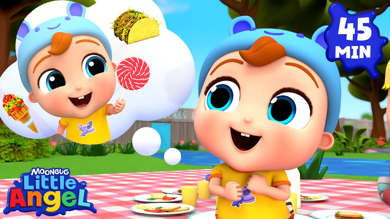 Yummy Snacks: Lollipop, Ice Cream, Tacos & Juice Song | Little Angel Kids Songs & Nursery Rhymes