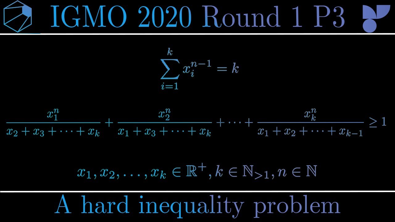 2000$ Monster Inequality Problem | IGMO 2020 Round 1 P3