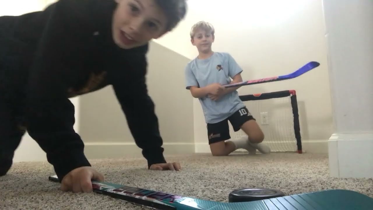 Mini hockey with Lincoln