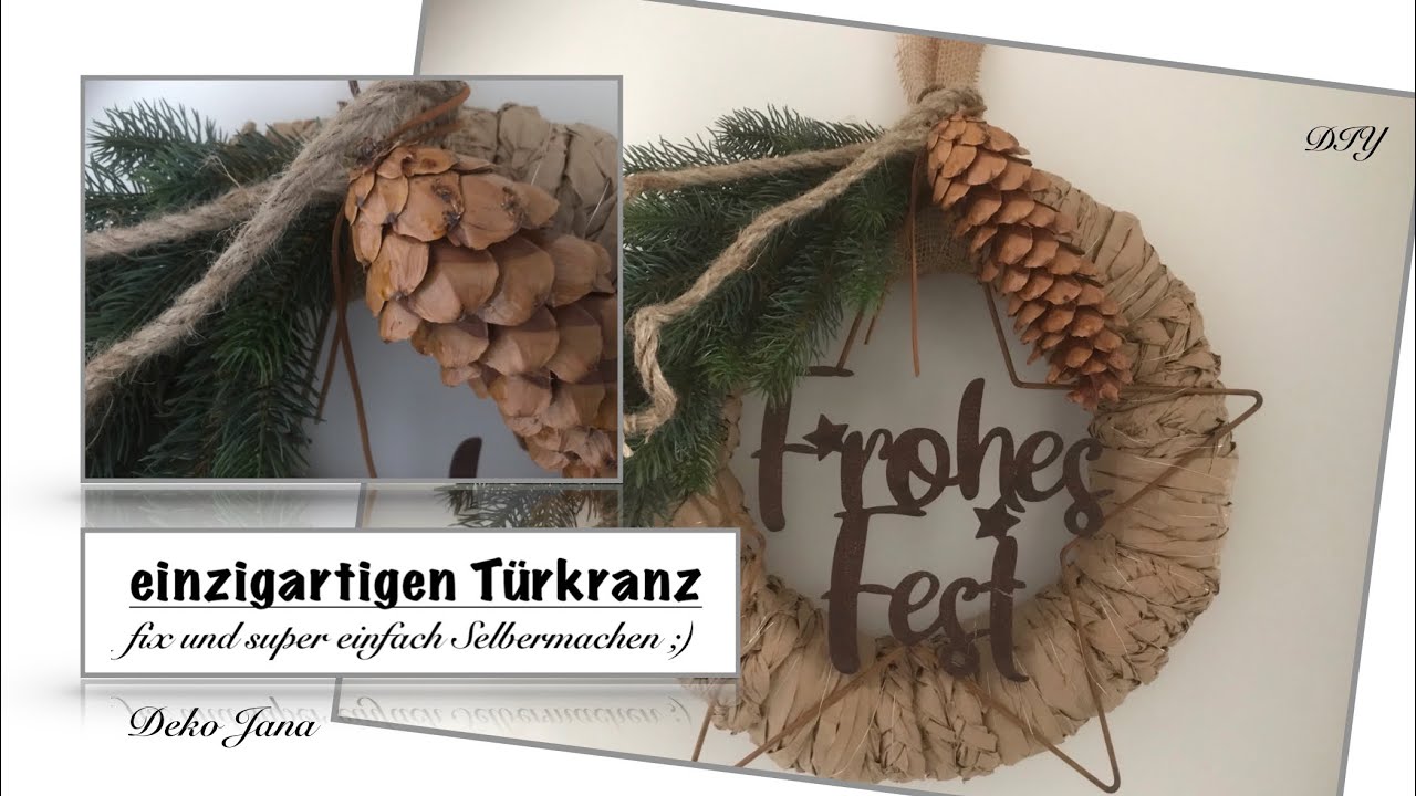 DIY: coolen Türkranz, Weihnachtsdeko modern im skandinavischen Stil, ( How to) / Deko Jana