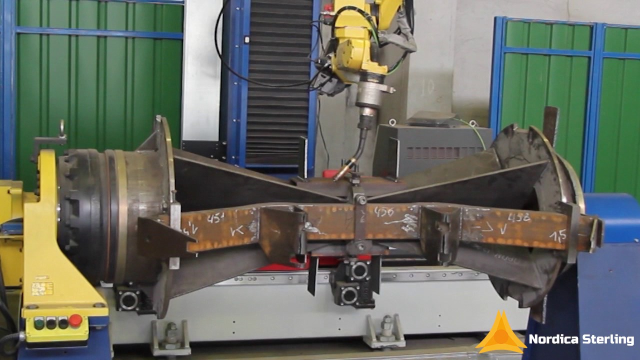 Robotic welding solution of roller slide
