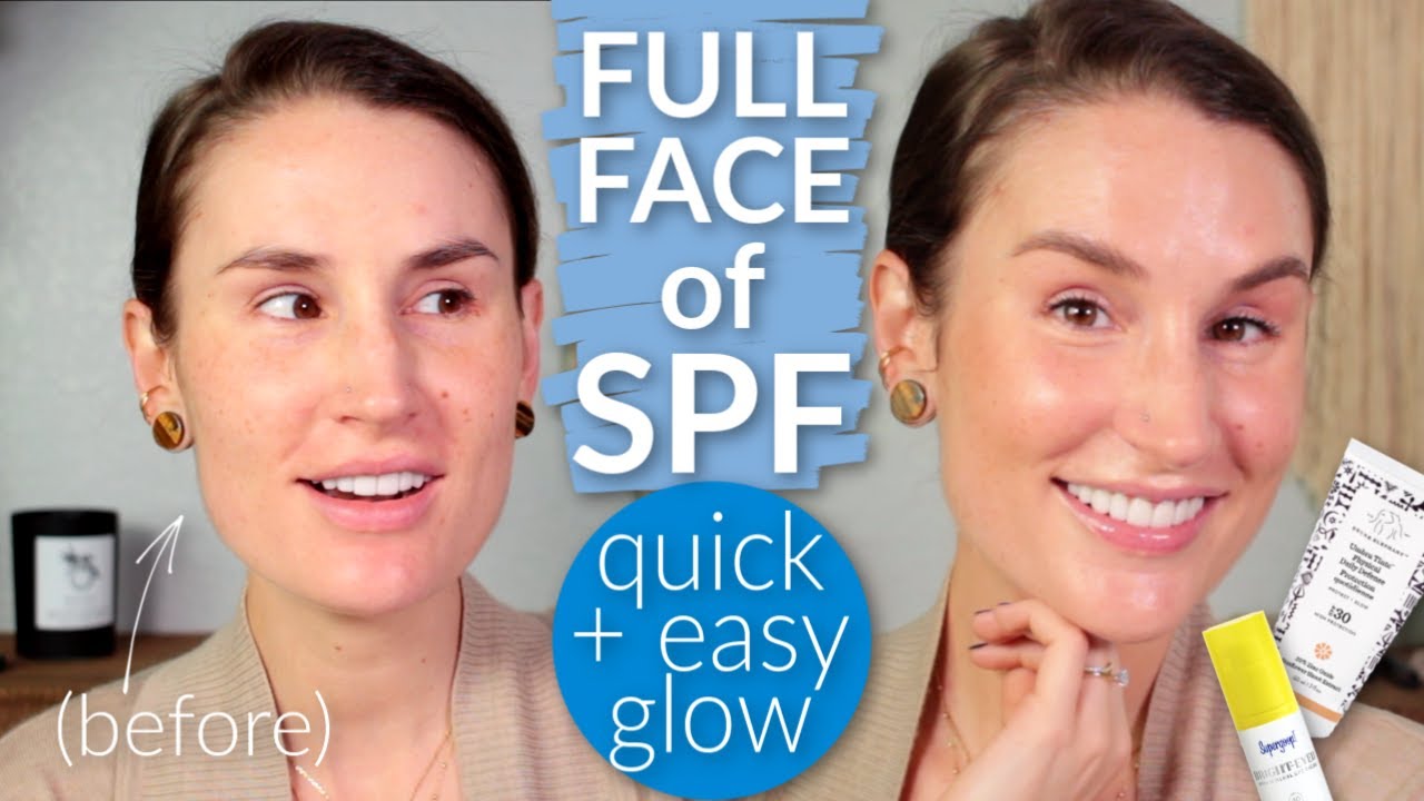 FULL FACE USING ONLY SPF | How to look bright and refreshed without makeup