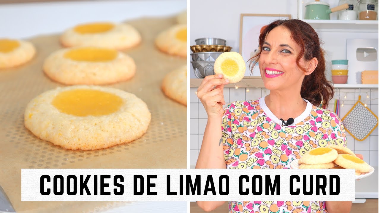 Cookies de limão com curd e muito sabor a limão!