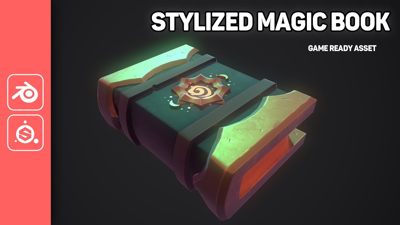 Stylized Magic Book [TIMELAPSE] | Game ready asset
