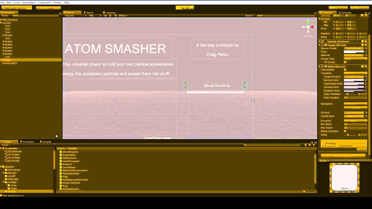 Unity Tutorial: The Options Menu