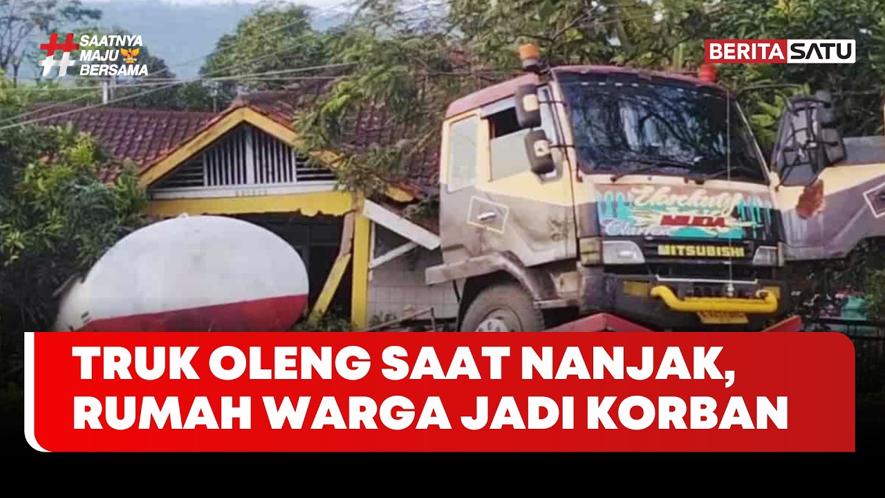 Tak Kuat Menanjak, Truk Tabrak Rumah Warga di Sumedang #beritasatu
