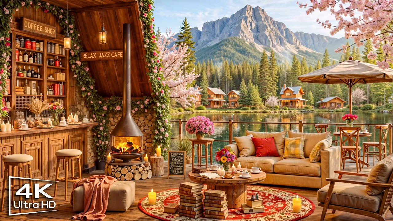 Calm Spring Morning with Smooth Jazz Music 🌸 Coffee Shop Ambience & Relaxing Jazz Background Music
