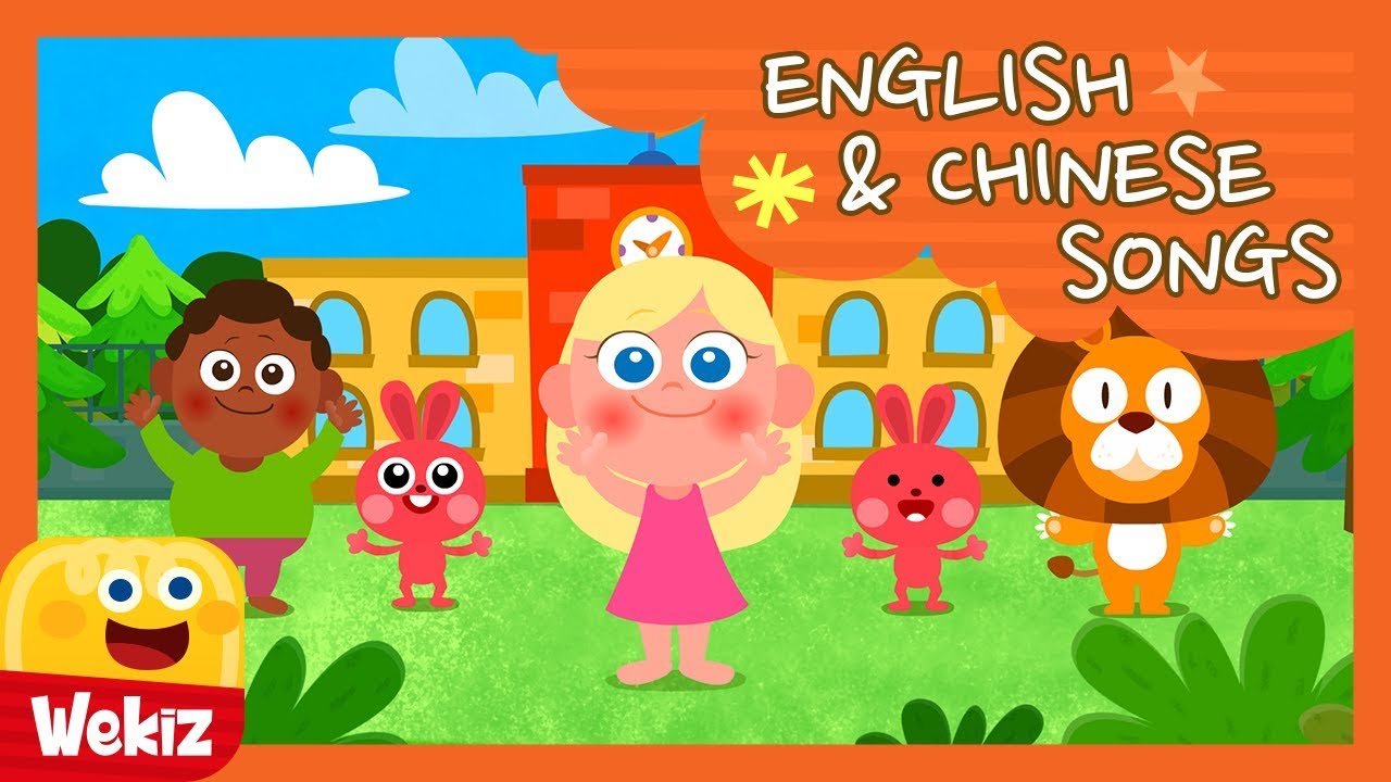 Head Shoulders Knees and Toes l English & Chinese l Wekiz Songs for Children