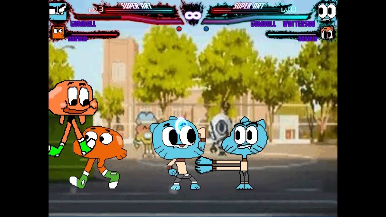 Mugen Request Real Gumball and Darwin vs Bootleg Gumball and Darwin