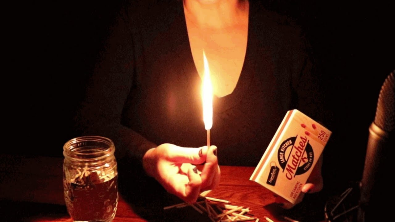 ASMR | Hand Movements & Lighting Matches 🔥 Fire Crackles & Sizzles 🔥