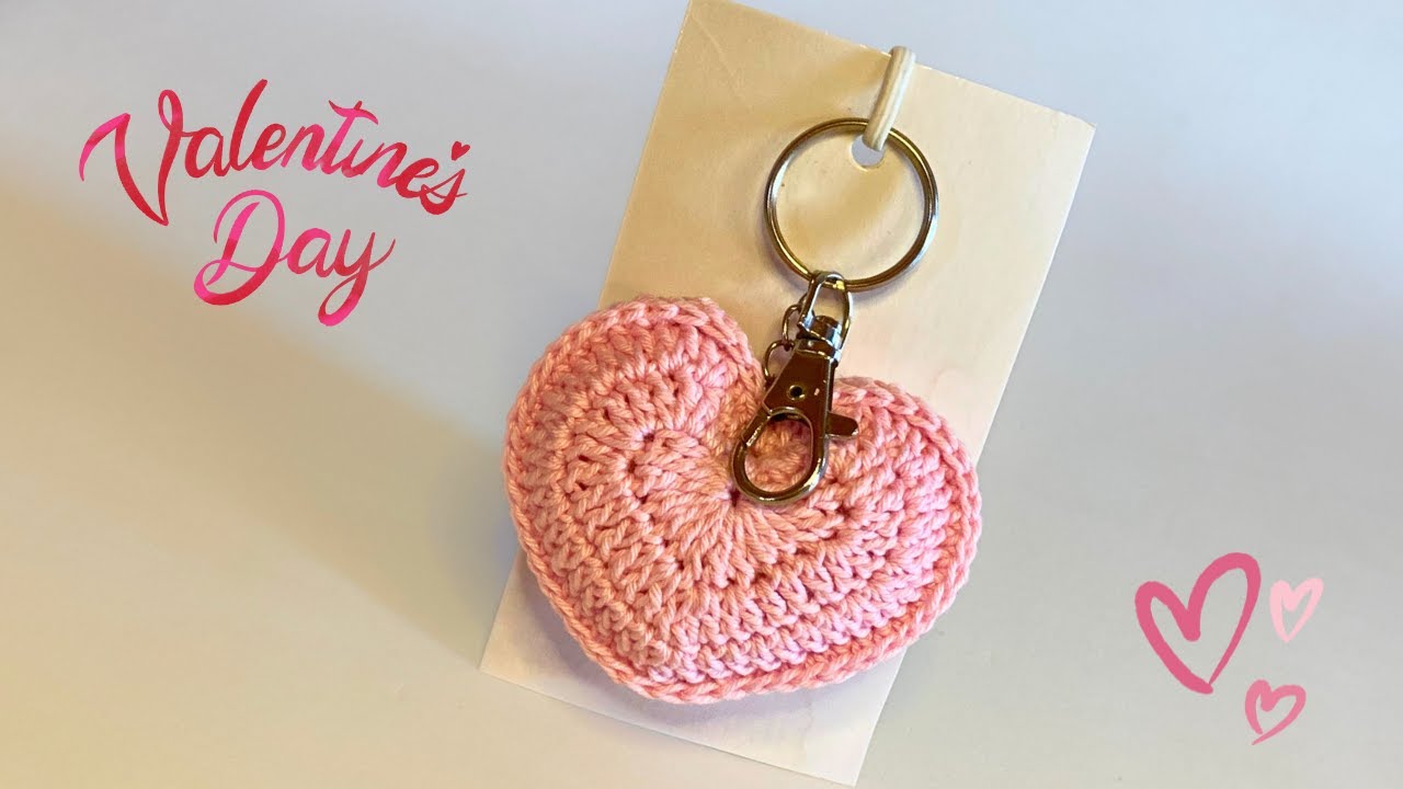 Crochet Heart Keychain. Gift Your Lover!