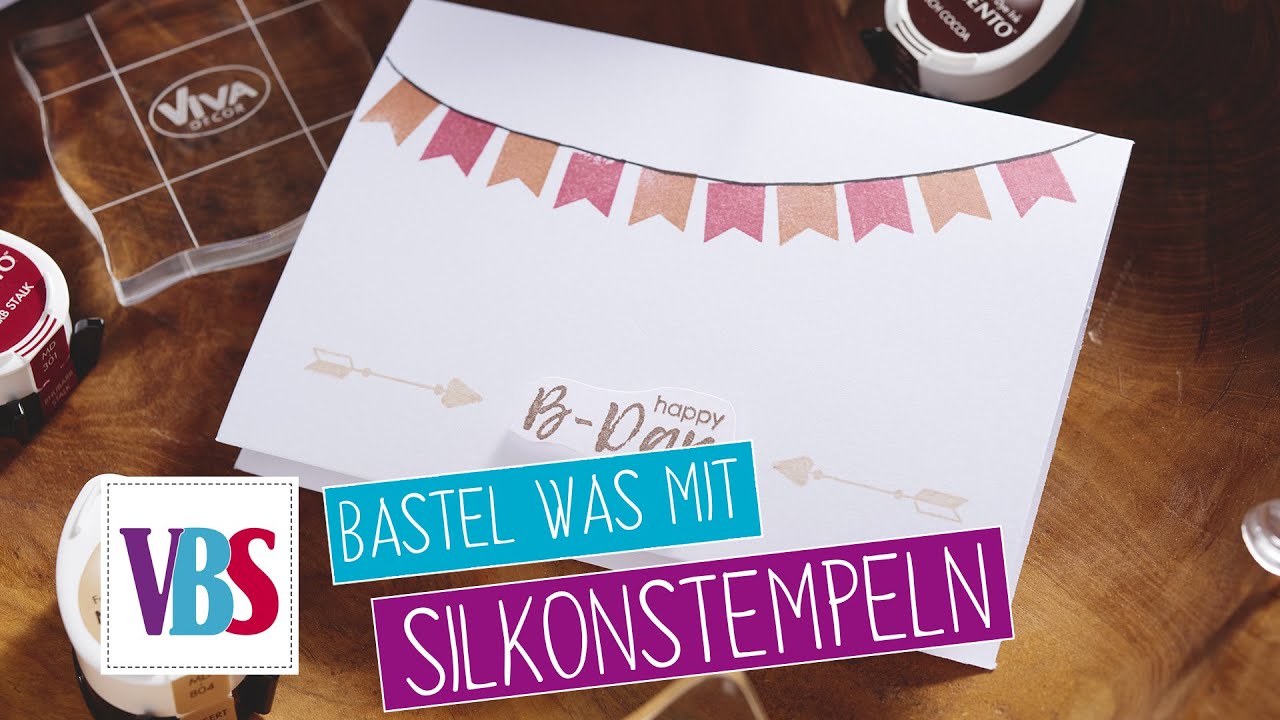 Stempeln mit Silikonstempel und Acrylblock &ndash; Bastelideen