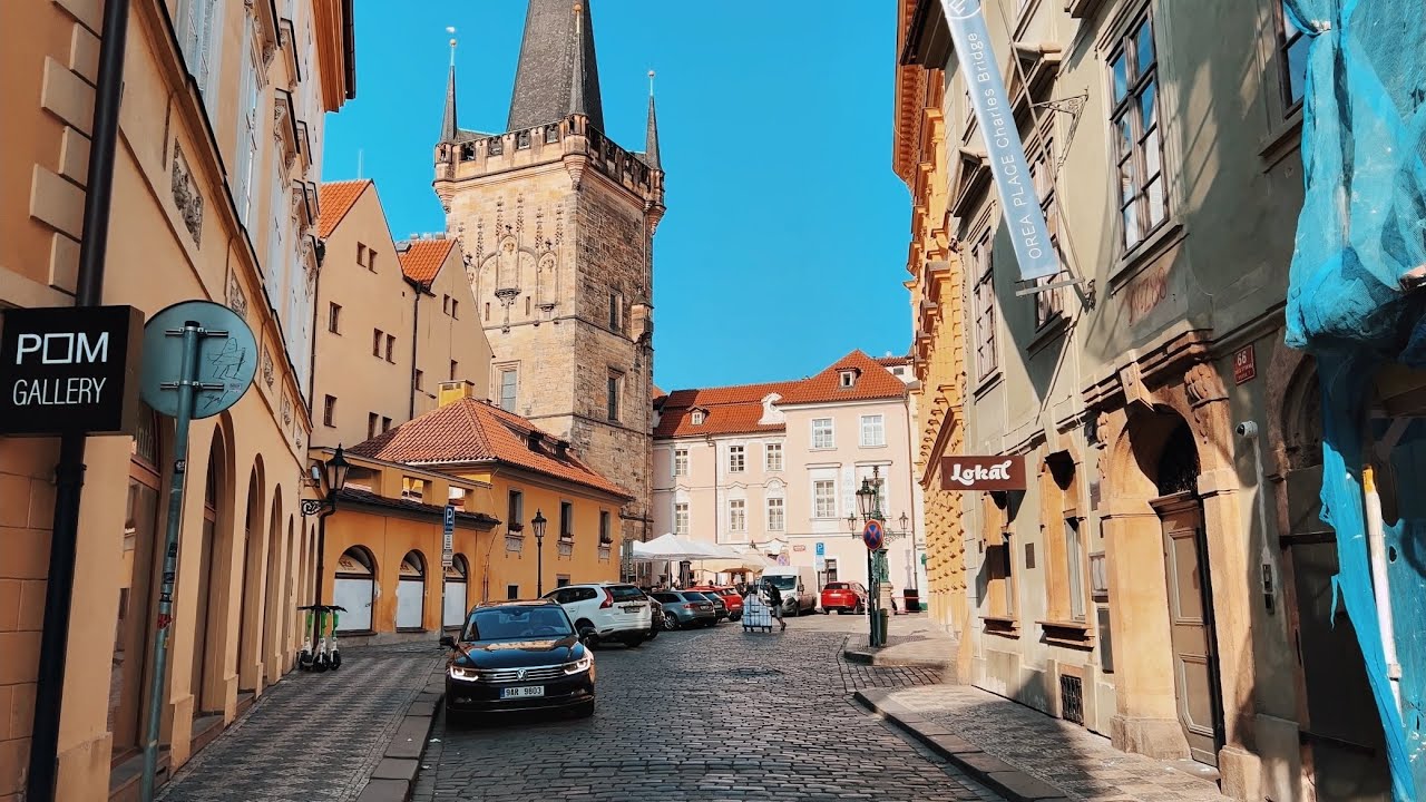 Early Morning PRAGUE WALK While City Wakes Up 4K - Empty Cobbled Streets - Summer Relaxing Ambience