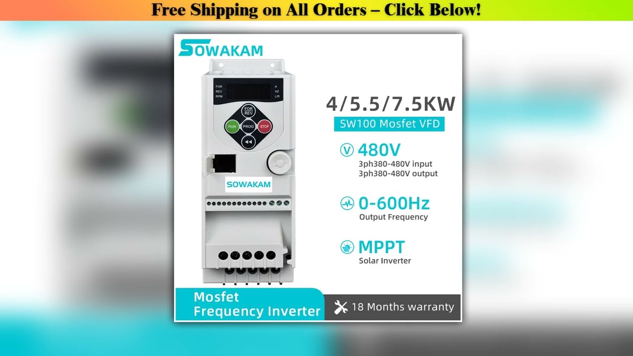 Frequency Converter 3Phase 380V 480V VFD 4/5.5/7.5KW for Variable Frequency Drive AC Motor Speed