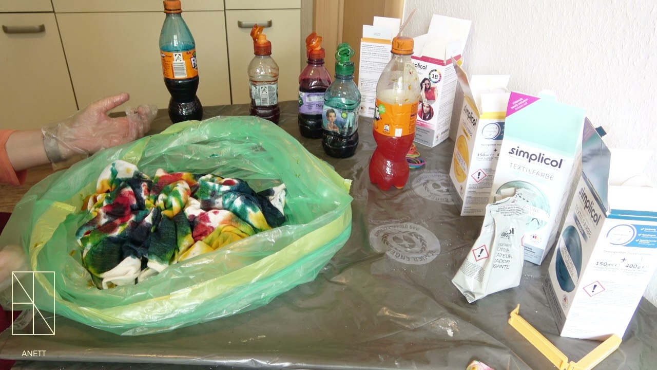 Tie dye - Batik Technik mit intensiverer Farbe