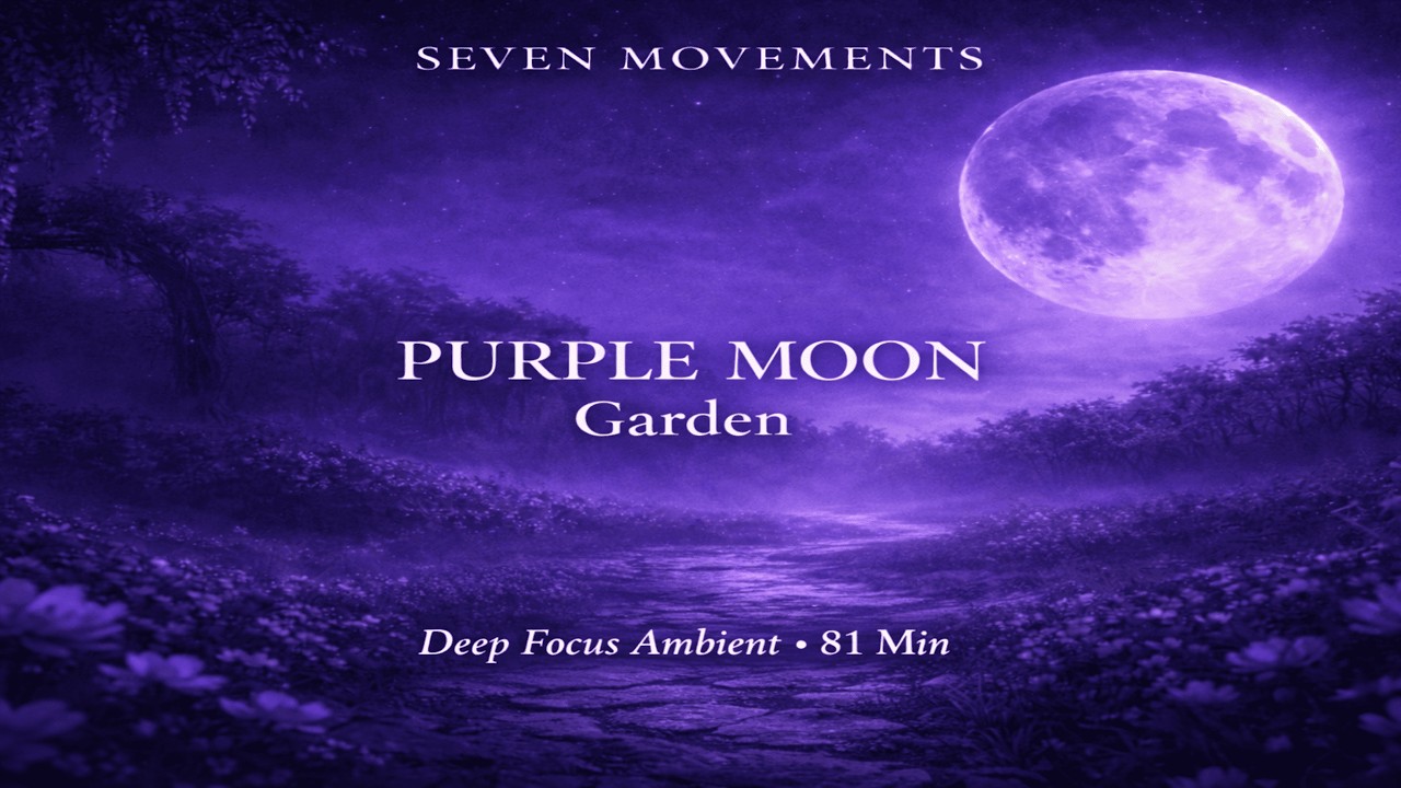 Deep Focus Ambient 🌙 Purple Moon | Wednesday – Seven Movements (81 Min)