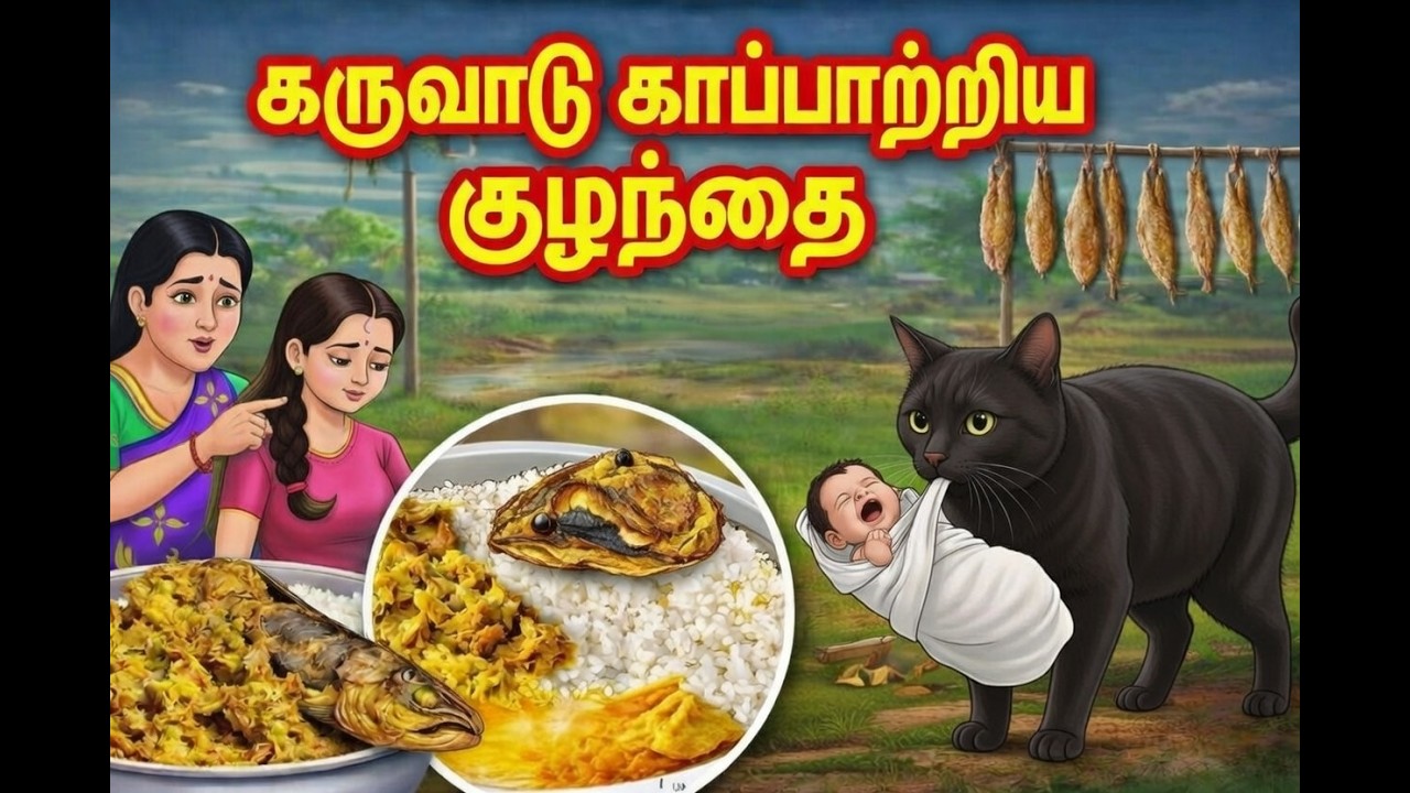 கருவாடு காப்பாற்றிய குழந்தை |#TamilMoralStories #cartoon #storiesintamil