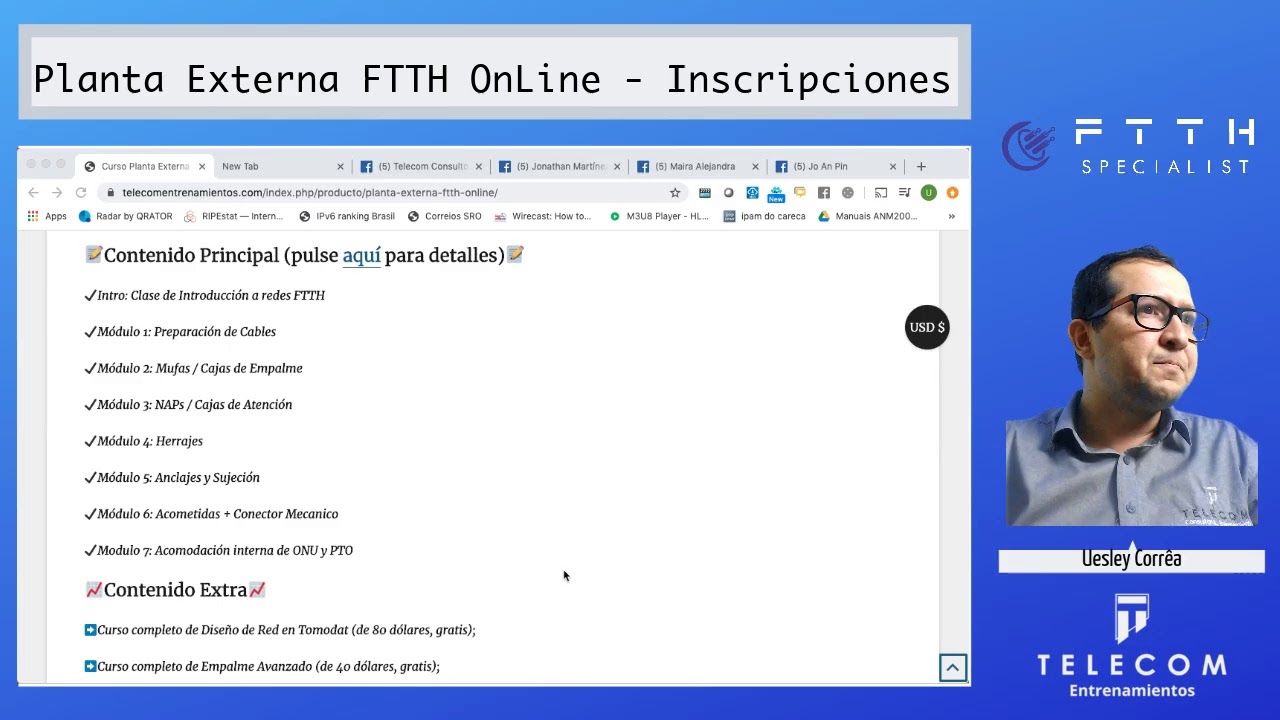 Manipulación de Cables Ópticos para Planta Externa FTTH