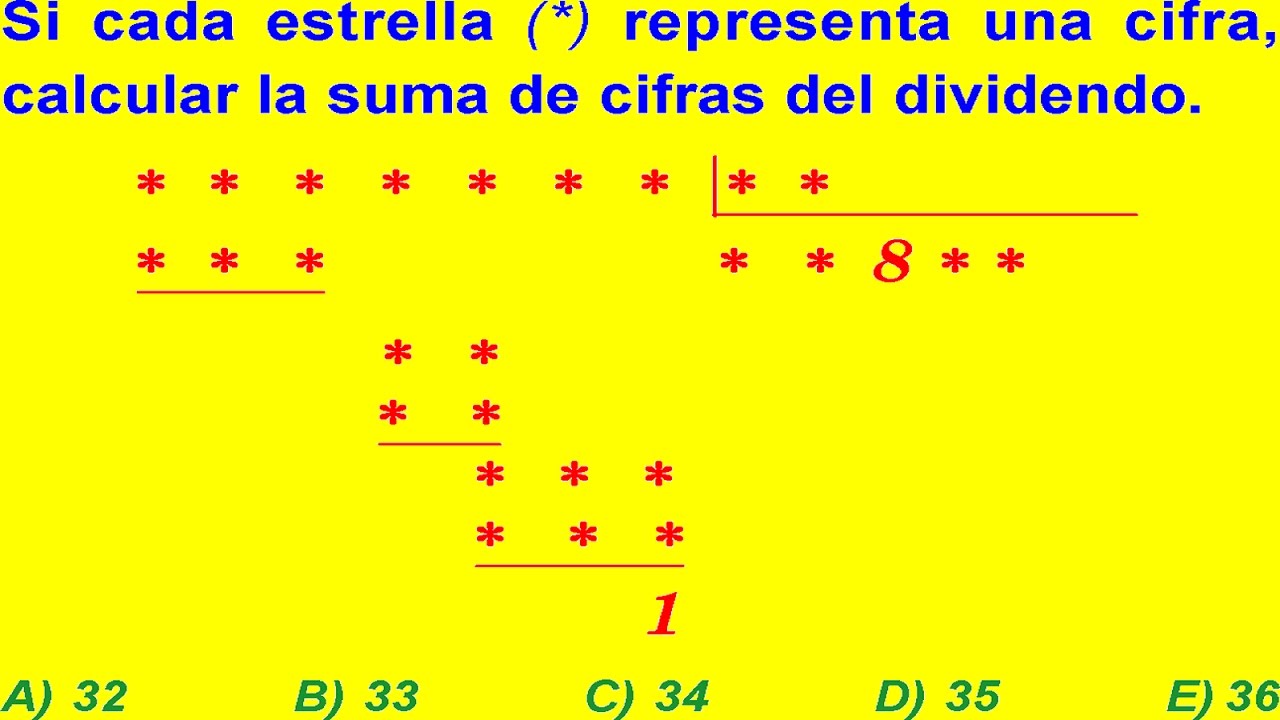 DIVISIÓN PROBLEMA RESUELTO DE RECONSTRUCCIÓN CRIPTO ARITMÉTICA-INGRESO A LA UNIVERSIDAD