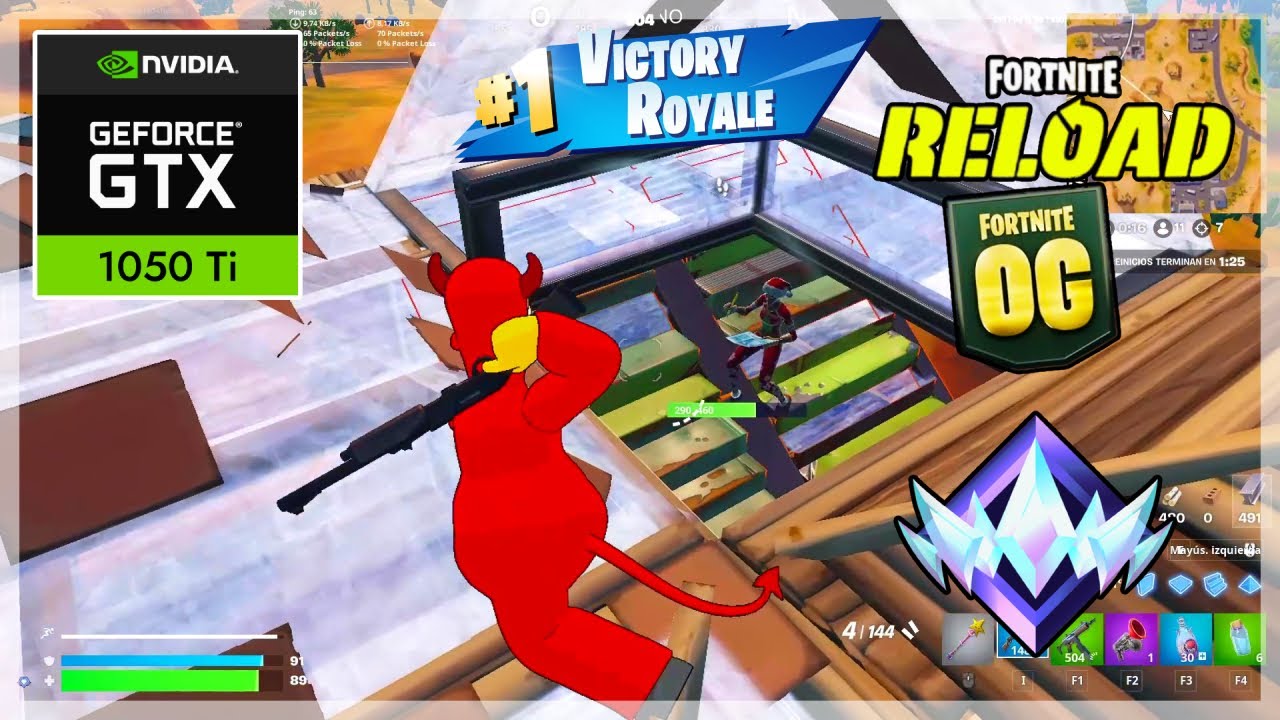 Fortnite Reload | Ranked | [GTX 1050 Ti] 144 Hz Gameplay 🔥