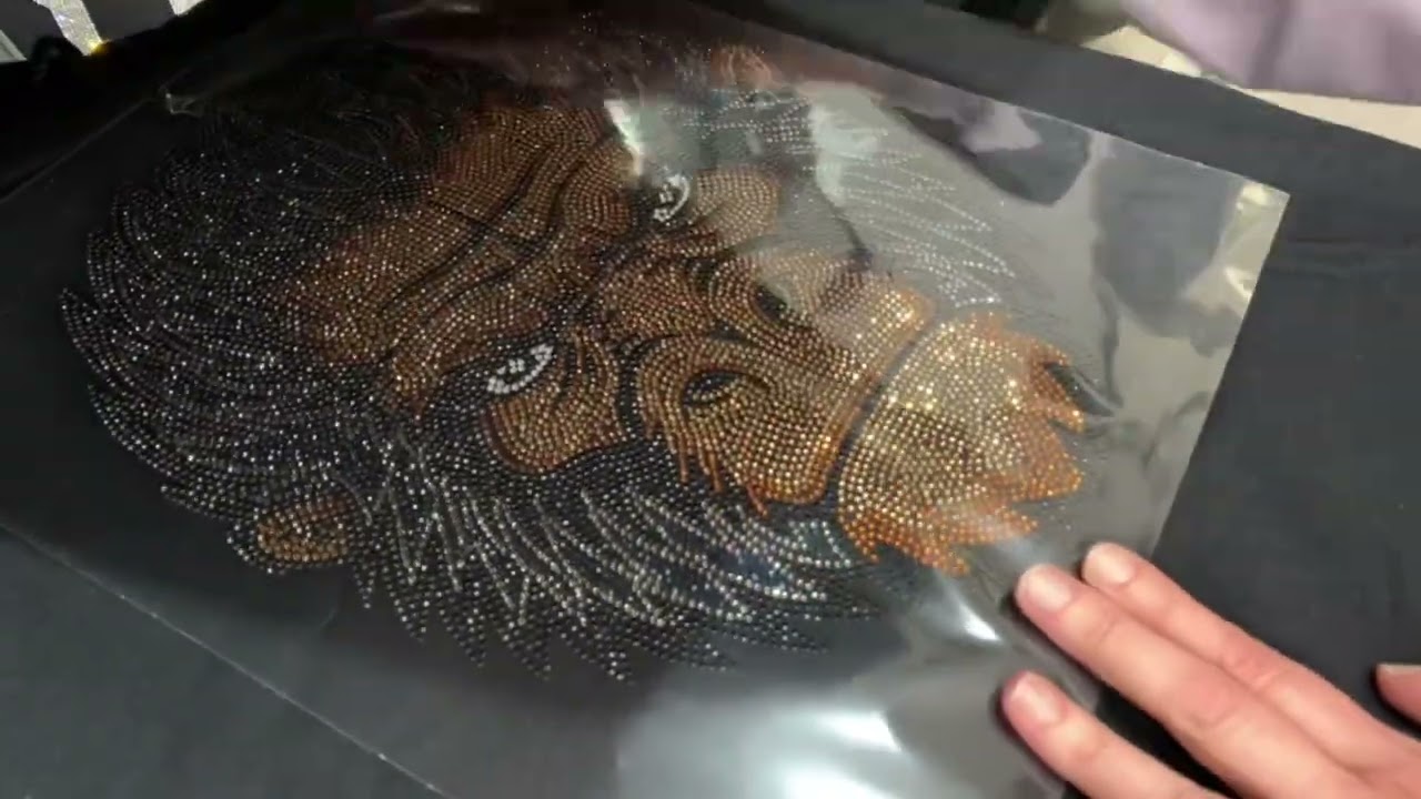 HotFix Rhinestone Design Application using  Heat Transfer Machine