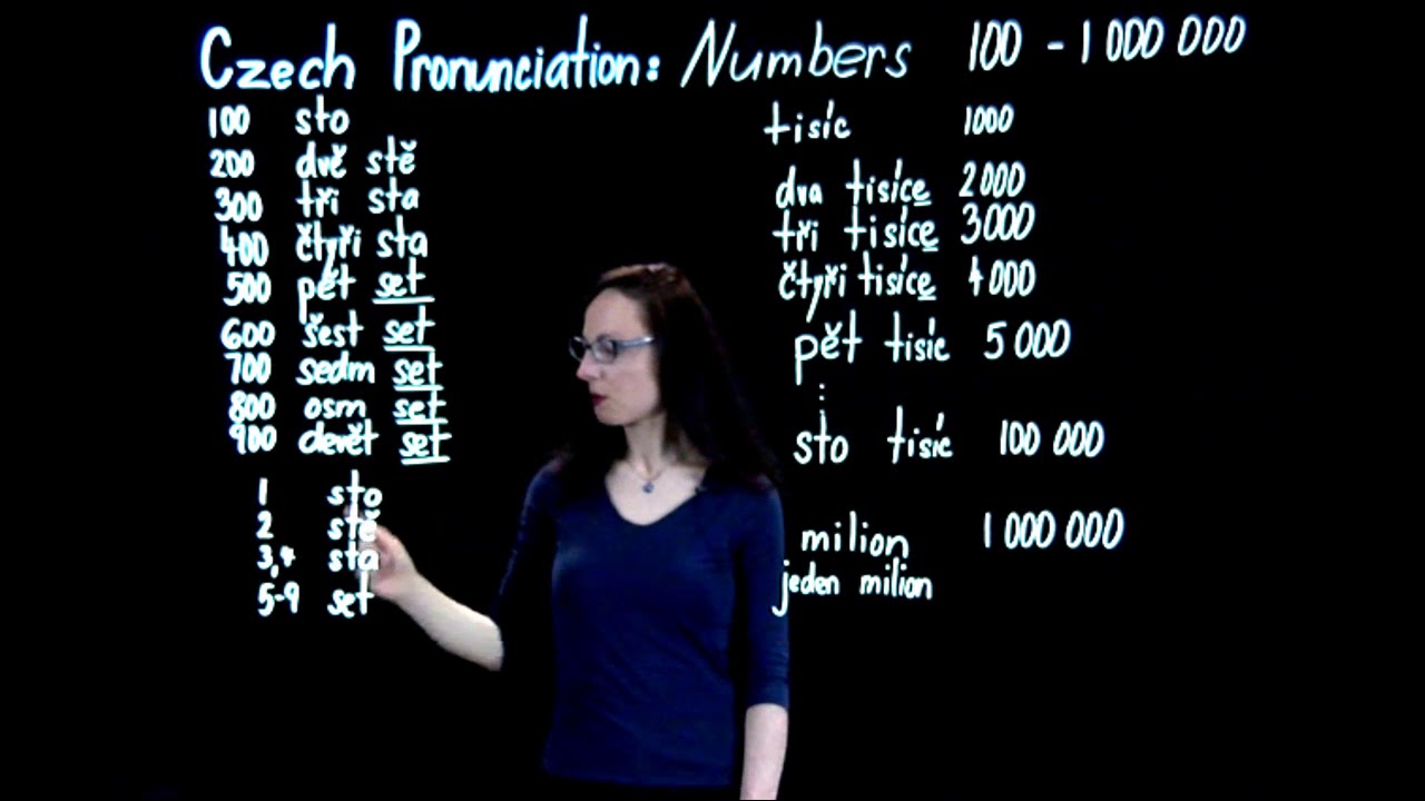 Czech Pronunciation: Numbers 100-1 000 000