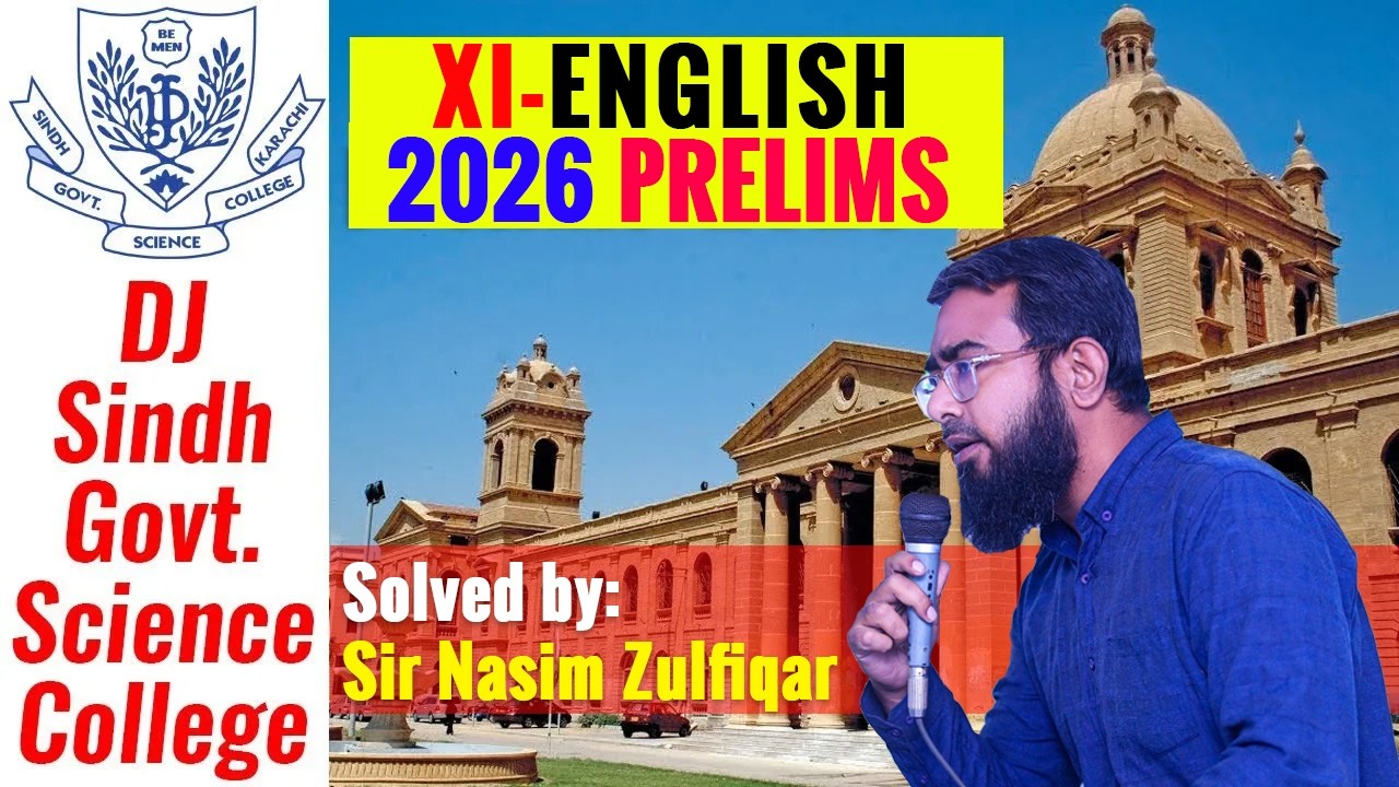 DJ Sindh Science College (XI-English-2026-Solved)