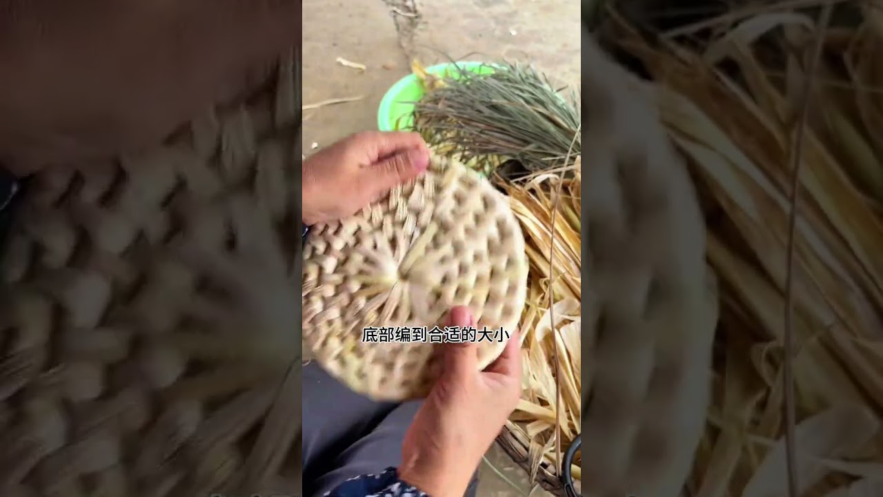 用玉米皮编了一个，能装万物的小花篮，编法简单易学，有喜欢的也动手编一个吧#纯手工编制 #玉米皮变废为宝