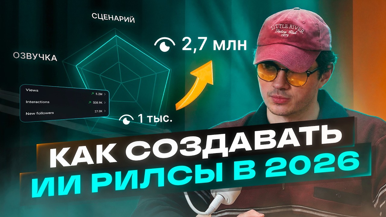 +58.000 ПОДПИСЧИКОВ НА ИИ-РИЛСАХ ЗА 2 МЕСЯЦА В 2026 ГОДУ | ВИДЕО-РАЗБОР ТЕХНОЛОГИИ