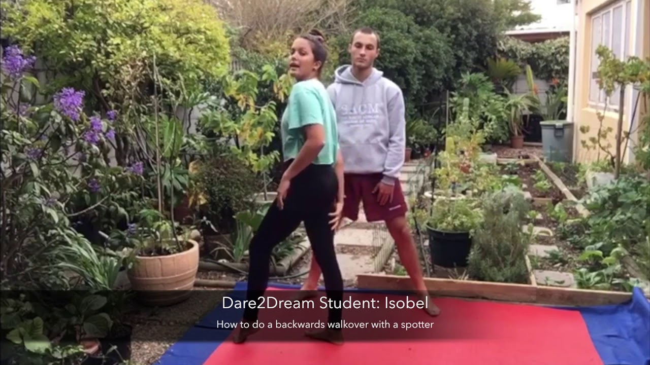 Tutorial: How to do a backwards walkover with a spotter